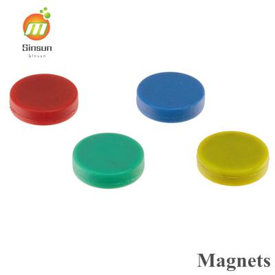 China Industrial Magnet Promotional Round Magnets Colored Neodymium Rubber Coated Magnets for sale