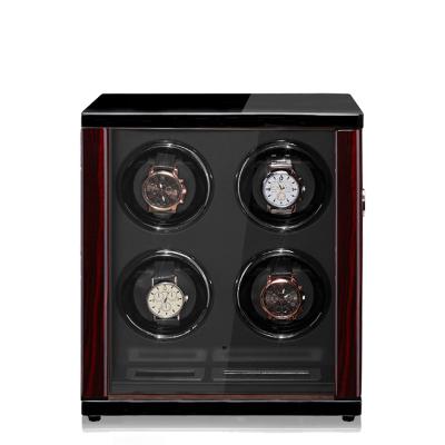 China Eco-friendly Wholesale Automatic Watches Winder MDF 4 Shaker Watch Motor Wooden Box for sale