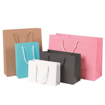 中国 Recyclable Manufactures Custom Print Portable Pink Wine Paper Small Nature White Silver Reusable Paper Bags Small Reusable Retail Shopping Bag 販売のため