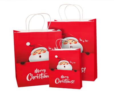 China Recyclable Customized Shopping Kraft Paper Bags Packing Christmas Paper Gift Bag zu verkaufen