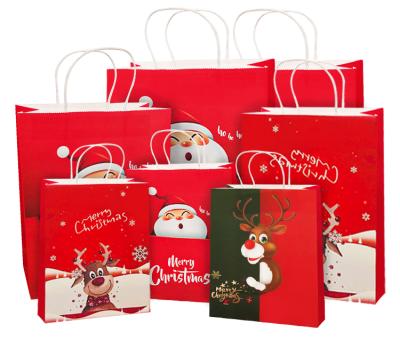 Chine Colorful Christmas Recyclable Gift Paper Bags For Gifts Vellum Paper Kids Gift Bag à vendre