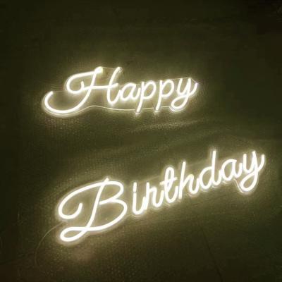 China High Quality Buildings Business Happy Birthday Wall Mounted Neon Sign For Birthday Party for sale