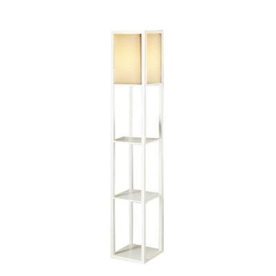 China Modern American European Wooden Lamp Au Wooden Layer Floor Lamp Shelf Lights Solenoid Soft Light Factory Supply for sale