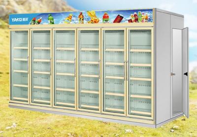 China Supermarket 4 Door Refrigerators Freezer / Fridge / Beverage display cabinet Vertical refrigerators for sale