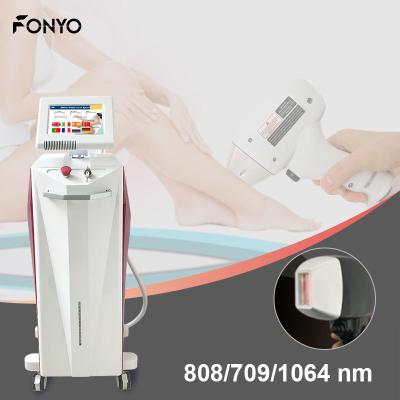 China Hair Removal Fonyo FY100 Beauty Salon 600W Painless 808 709 1064 nm diode laser hair removal machine for sale