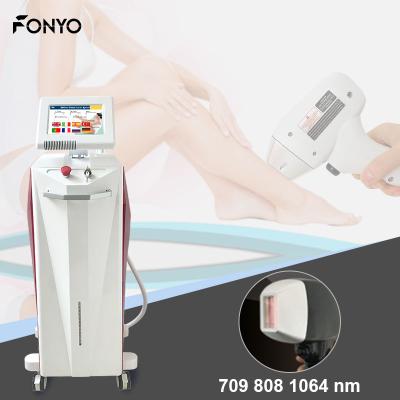 China Powerful Fonyo FY100 Ice Platinum 1000W 808 Hair Removal 709 1064 Nm Diode Laser Hair Removal Machine for sale