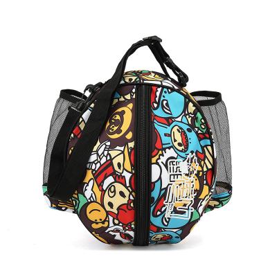 China Hot Selling Single Shoulder Large Capacity Waterproof Adjustable Shoulder Bag With Basketball Football Sports Ball Bag for sale