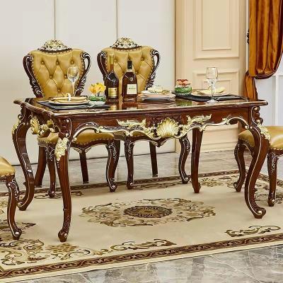 China Solid Wood Hand(Other) Luxury Fashion Nordic Modern Adjustable Hotel Long Marble Custom Marble Dining Table Carved Chair Restaurant Leather Dining Set for sale