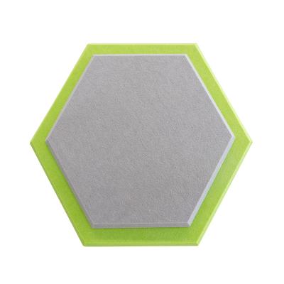 China Modern 100% Polyester Acoustic Panel Eco-friendly Hexagon Soundproof Panel for sale