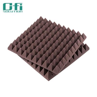 China Highly Effective Sound Absorption Fireproof Pyramid Sound Absorbing Panel Acoustic Wall Panel Polyester Acoustic Panel for sale