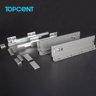 China Topcent Slim Double Wall Kitchen Drawer Slides Kitchen Cabinets Tandem Drawer Box for sale