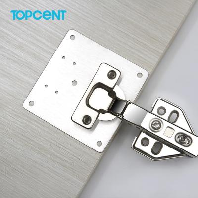 China Topcent Hydraulic Connection Cupboard Door Hinge Tool Kitchen Side Plate Repair for sale