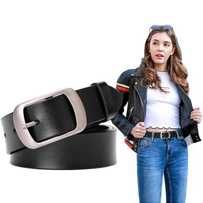 China Fashion Leather Genuine Leather Women Leather Belts Woman Waistband for Jeans Pants for sale