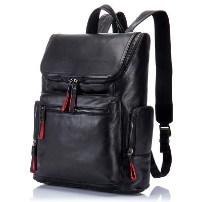 China Laptop Backpack Fashion Travel Bookbags Waterproof Genuine Leather Leather Backpack For Men for sale