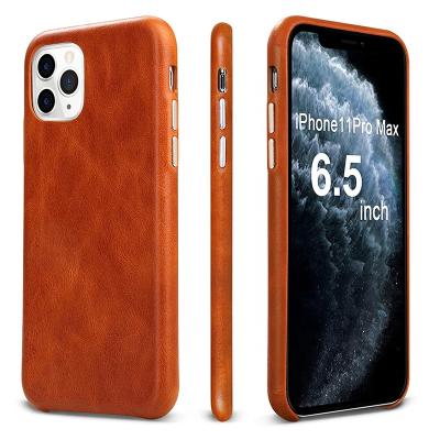 China Cowhide Wireless Charging Genuine Leather Case for Iphone 11 pro max, for Iphone 11 pro Max Case for sale