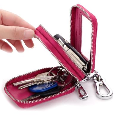 China Fashion Crocodile Wallet Zipper Dual Mode Car Key Chain Holder Genuine Leather Wallets Pocket for sale