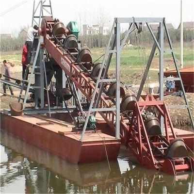 China Hydraulic Control Chain Bucket Gold Dredger Used in River for sale