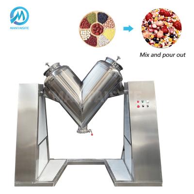 China Powder Table Top Powder Mixer Protein Powder Blender Electric V-Type Blender For Sale for sale