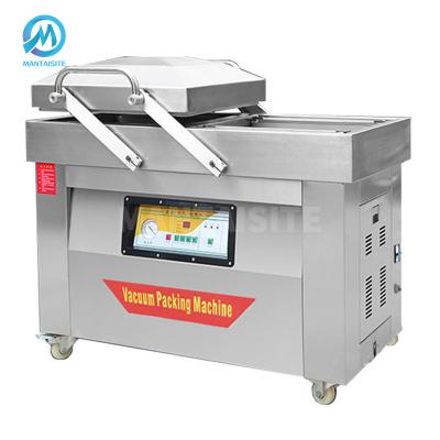 China DZ-500-2SB Commercial Food DZ-500-2SB Food Flat Type Vacuum Chamber Double Sealer Packing Sealing Machine For Meat Fruit Vegetable Fish for sale