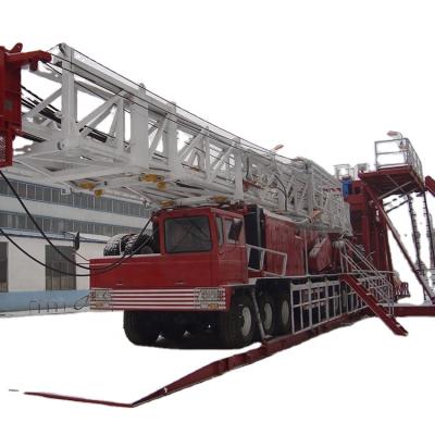 China Construction worksÂ   3000m Oilfield Drilling Equipment Site Truck Mounted Oil Drilling Rig for sale