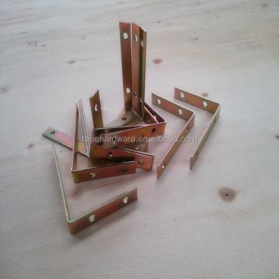 China Colorful Galvanized Square Corner Small Angle Bracket L Type Furniture Connection Bracket for sale