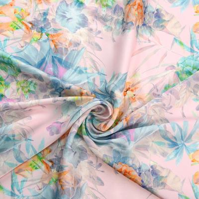 China Safa Breathable Textile Printed Floral Designs Custom Silky Satin Smooth Fabric For Women Clothes for sale