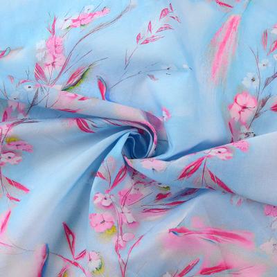 China Safa Textile Digital Printing Flower 100% Organic Cotton Toile Fabric For Women Clothing for sale