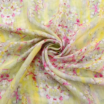 China Organic Density 190*120 Chat Count 80S*80S Digital Premium Women Flower Printing Soft Rayon Satin Fabric For Dress for sale