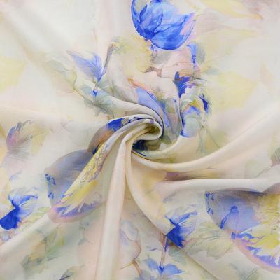 China 100% Premium Textile Digital Printing Organic Rayon Flower Safa Fabric For Women Clothing for sale