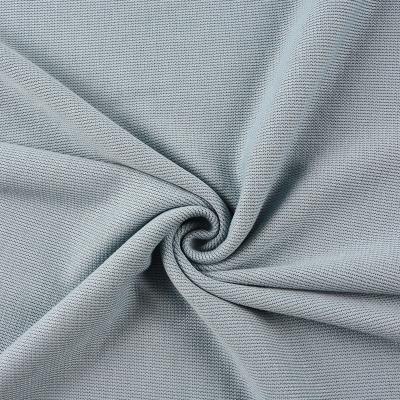 China Stain Repellent Viscous Polyester Ribbed Knitting Fabric For Garment for sale