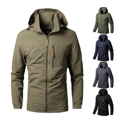 China 2022 Viable Men's Outdoor Sports Waterproof Softshell Jacket Military Green Oversized Jacket for sale