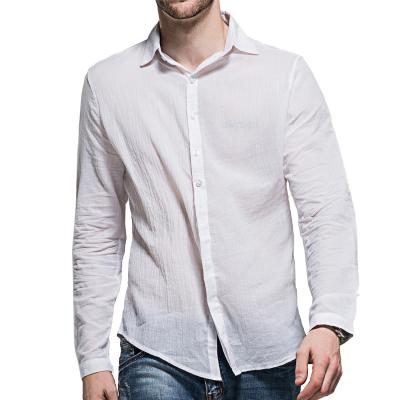 China European and American fashion brand anti-pilling shirt lightly washed Japanese men's long sleeved casual shirt fashion trend shirt for sale