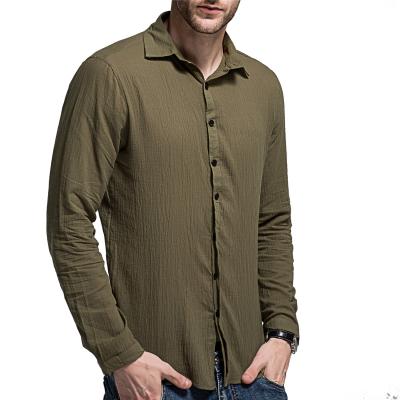 China Japanese casual shirt long sleeve men's slim anti-pilling shirt manufacturer direct selling pure cotton shirt for sale