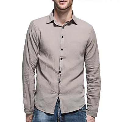 China European and American casual shirt men's long sleeve thin men's casual shirt anti-pilling fashion trend shirt Japanese casual shirt for sale