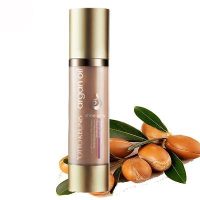 China Wholesale Flicker Glow Shine Replenishing Hair Styling Edge Control Fashion Braiding Argan Oil Shine Spray for sale