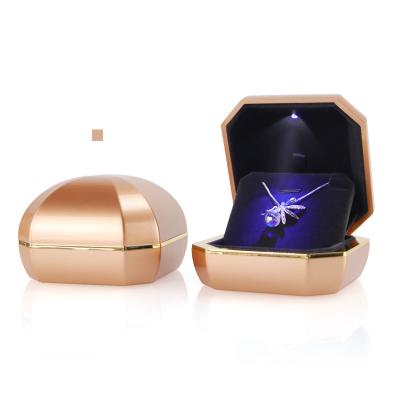 China 2021new design jewelry package led light jewelry packaging box led jewelry ring box for sale