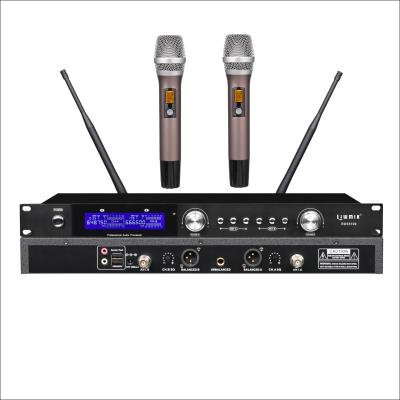 China RD5330 Professional Handheld Wireless Microphone UHF PLL KTV Karaoke Church Party Conference Dual Channel Wireless Microphone System MIC for sale