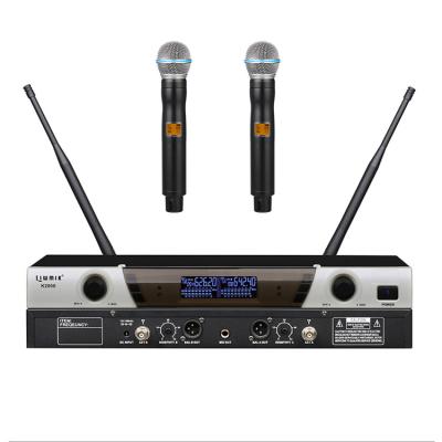 China Professional Handheld Karaoke MIC UHF KTV Wireless Handheld Microphone Dual Channels Microphone KA2605 PLL Wireless System for sale