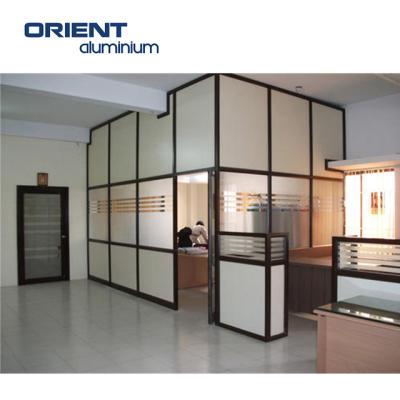 China Full Size 6063 Aluminum Aluminum Frame Detail Partition Wall Glass Acoustic Partition dwg for sale