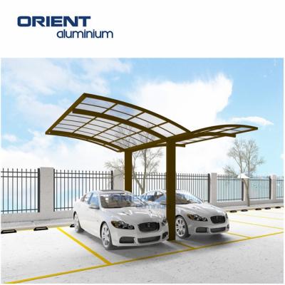 China Waterproof Aluminum Carport Factory Price Car Metal Garage Parking Lot 2 Suppliers for sale