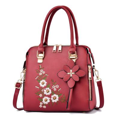 China Wholesale 2022 fashion leather ladies pinch handbag luxury packaging designer flower purse bags for women shoulder handbag for sale