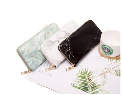 China Korean Marble Mini Bag Long Ladies Fashion Trendy Women's Wallet Style Zipper Purses New for sale