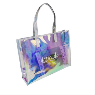 China Custom high quality folding neon china logo holo packaging product pvc best selling shopping bag neon bags china for sale