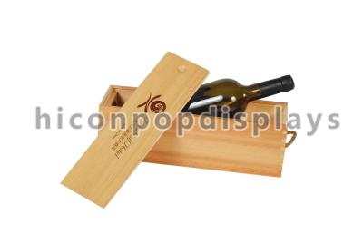 China Sola vitrina de madera del vino para la bodega, caja de presentación del vino en venta