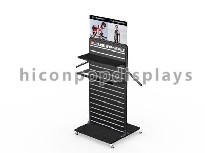 China Double Sided Slatwall Display Stands / Slatwall Floor Displays Metal for sale