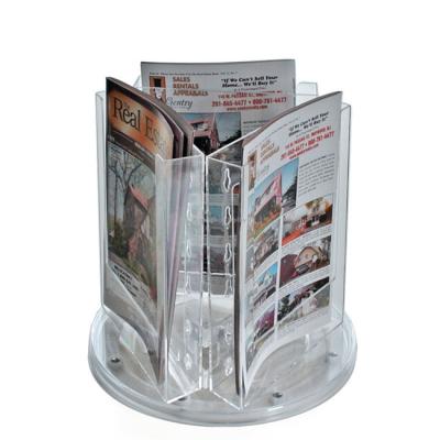 China Custom Counter Display Racks , Rotating Acrylic Signage Holder Counter Top Display Stands for sale