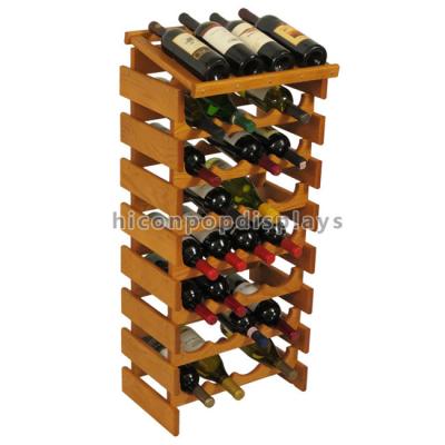 China Custom Wine Display Stand Wine Shop Retail Advertising Wood Floor Wine Rack for sale