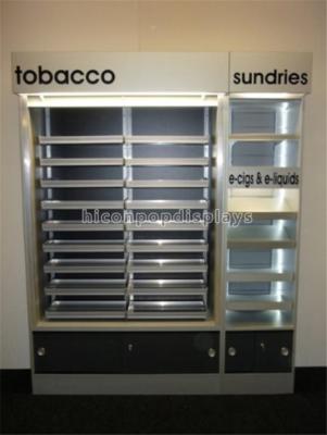 China Custom POP Merchandise Displays Floor Stand Led Lighting Cigarette Display Stand for sale