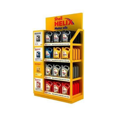 中国 Custom Metal Store Shelving Can Oil Motor Oil Display Rack For Sale 販売のため