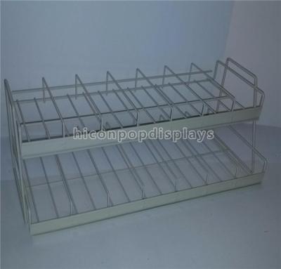 China Metal Cosmetic Display Stand 2 Layer Cosmetic Display Shelf Table Top For Retail Shop for sale